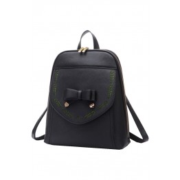 Bowknot PU Leather Backpack